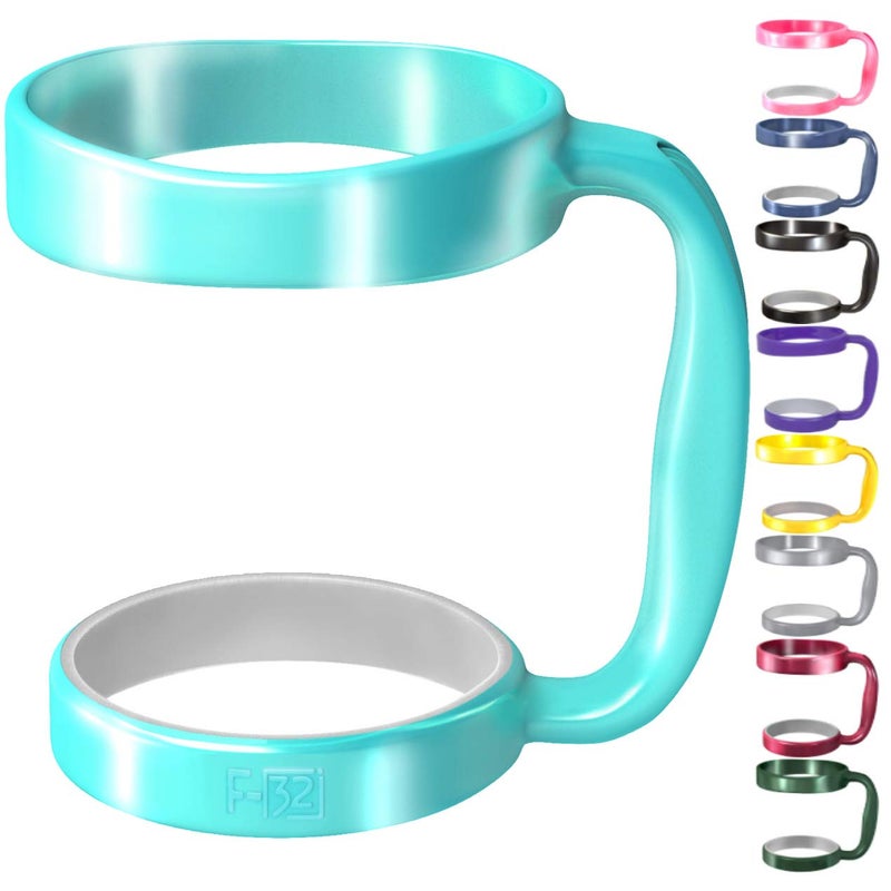 F-32 Handle - 19 COLORS - 20oz Size - Compatible with 20 Oz YETI Tumbler Travel Mug - BPA FREE (20OZ, SEAFOAM BLUE, 1 Count (Pack of 1)) - Image 1